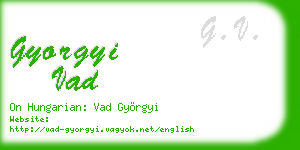 gyorgyi vad business card